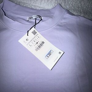 Zara Men's Lavender Short Sleeve Tee